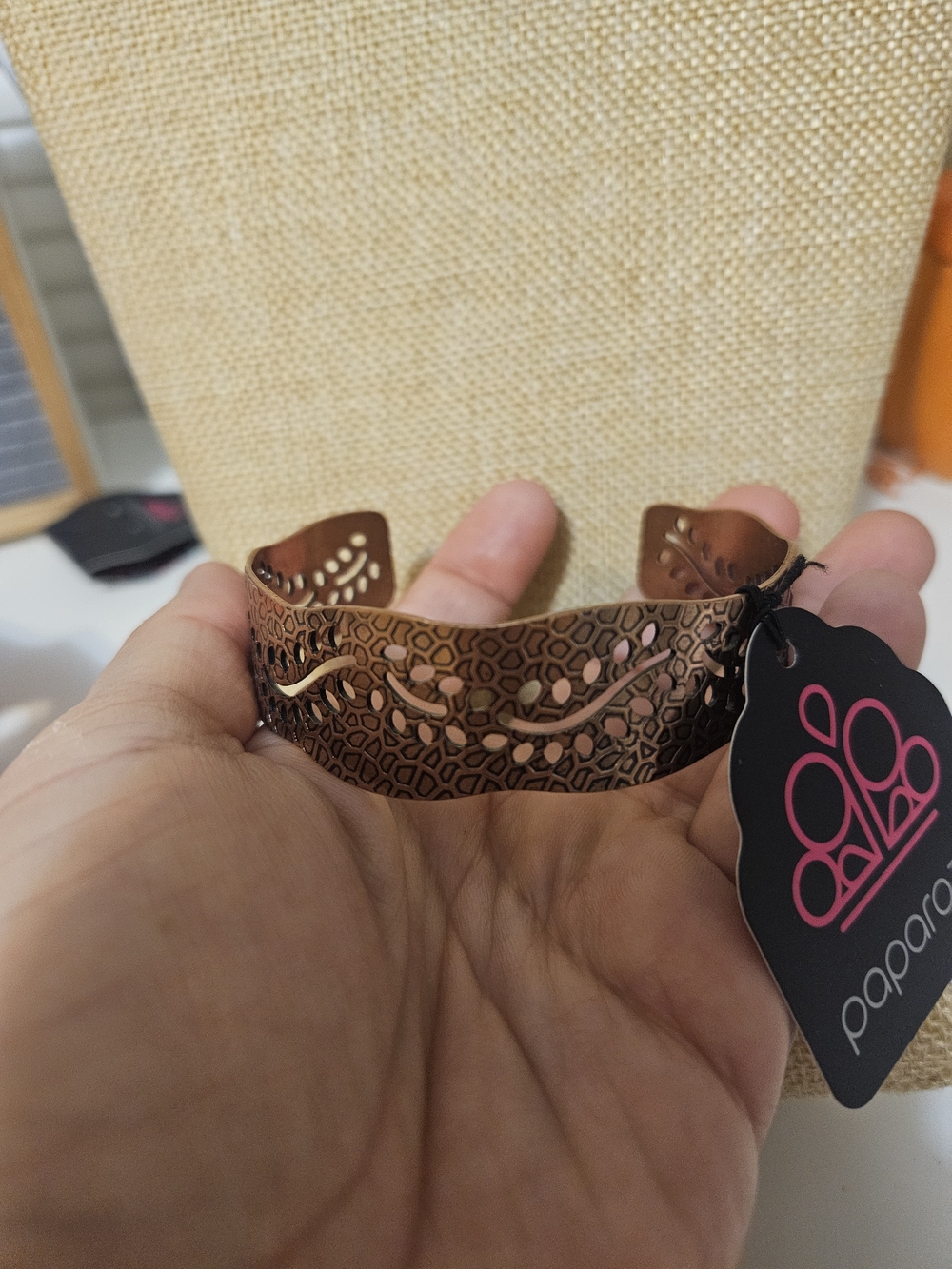 Paparazzi Copper-Tone Cutout Filigree Cuff Bracelet